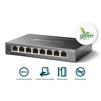 TP-Link TL-SG108E 8-Port Gigabit Easy Smart Switch Metal TP-Link TL-SG108E 8-Port Gigabit Easy Smart Switch Metal
